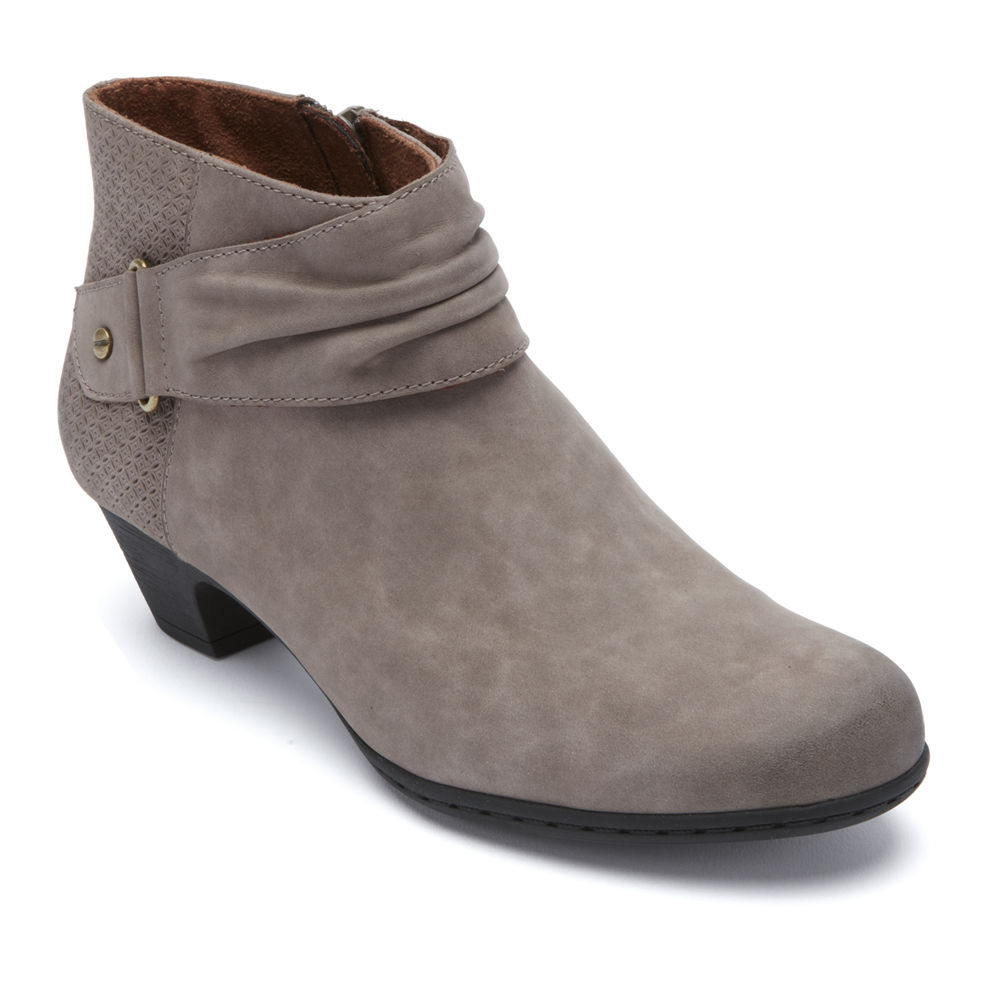 Rockport Womens Brynn Rouched - Boots Grey - WVQ173960